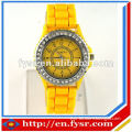 crystal watch Classic Gel Silicone Crystal Men Lady Jelly Watch Gifts Stylish Fashion Luxury